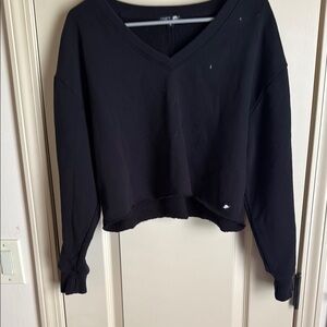 Women's Black V-Neck Top